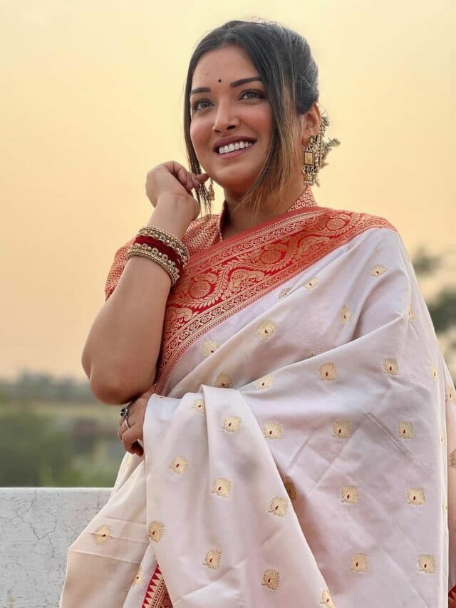 Amrapali Dubey Indian Look: भोजपुरी एक्ट्रेस का देसी अंदाज, कातिलाना अदाएं देख आप भी हार बैठेंगे दिल