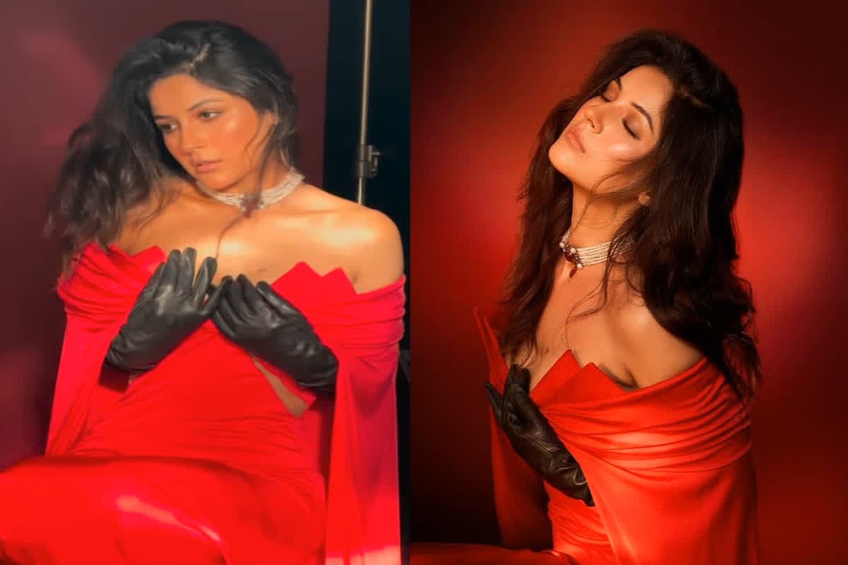 Shehnaaz Gill Hot Video: शहनाज गिल पर चढ़ा बोल्डनेस का खुमार, ऑफ शोल्डर रेड ड्रेस में दिए किलर पोज, क्लीवेज पर टिकी फैंस की निगाहें