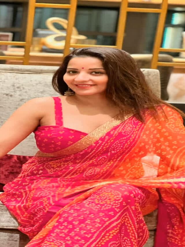 Monalisa Hot Pics: रेड साड़ी Monalisa ने करवाया बोल्ड फोटोशूट, दिलकश अदाओं से फैंस को बनाया दीवाना