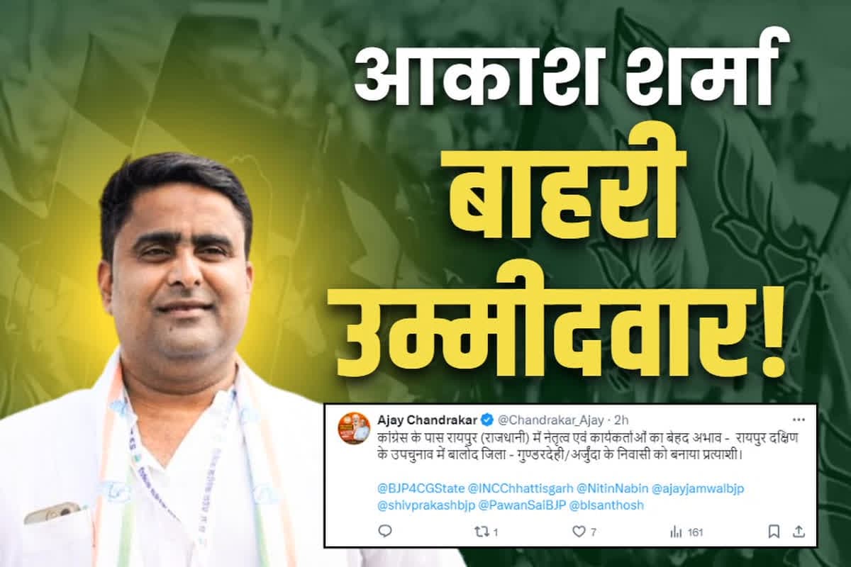 Ajay Chandrakar on Congress Candidate: क्या कांग्रेस ने ‘बाहरी नेता’ को बनाया रायपुर दक्षिण से उम्मीदवार?.. अजय चंद्राकर ने विपक्षी दल पर छोड़े सियासी तीर.. जानें क्या कहा