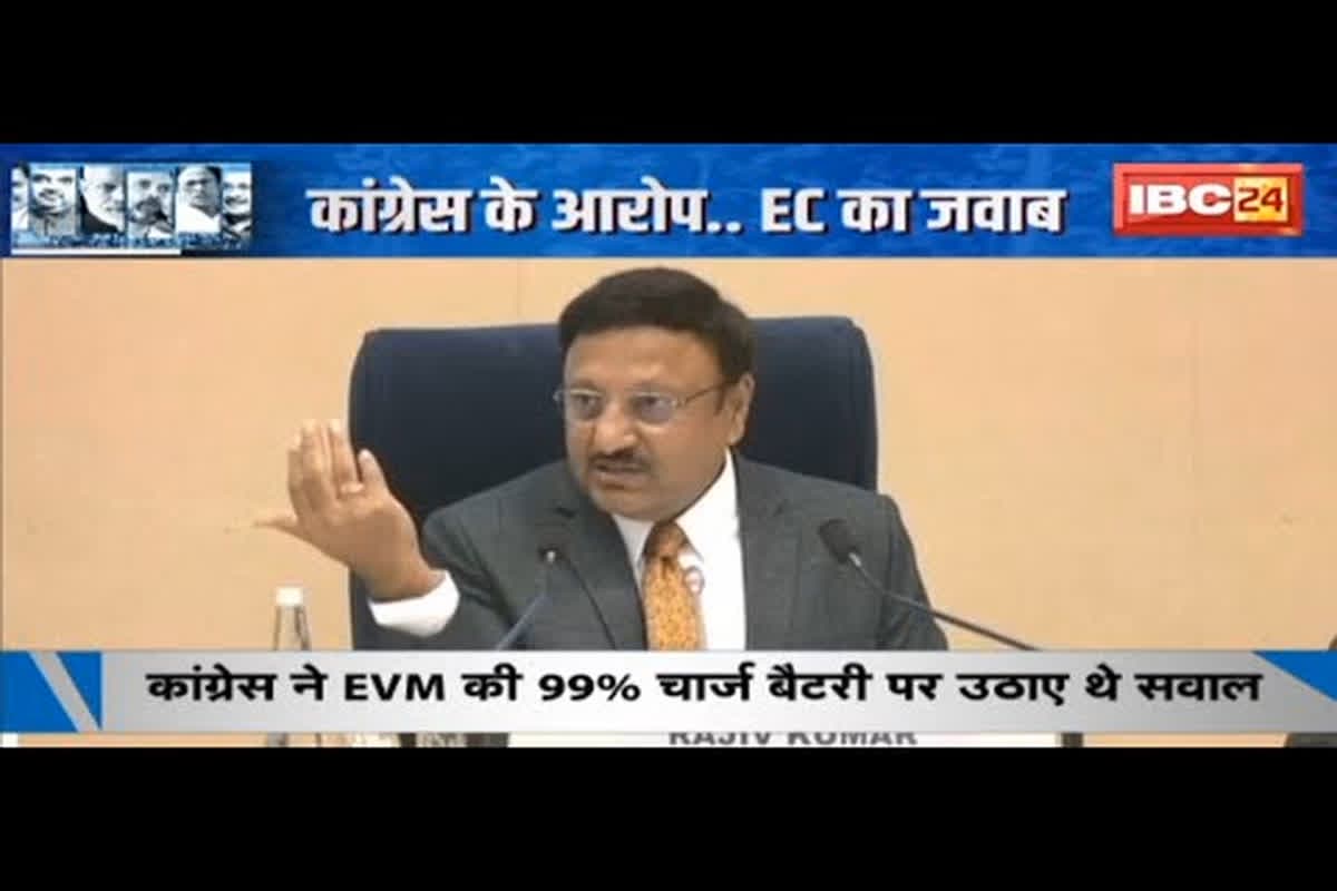 #SarkarOnIBC24 : Congress ने EVM की 99% जार्च बैटरी पर उठाए थे सवाल, Congress के आरोप..EC का जवाब