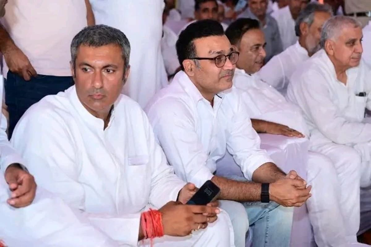 Virender Sehwag Campaign For Congress Candidate : हरियाणा विधानसभा चुनाव में वीरेंद्र सहवाग की एंट्री.. कांग्रेस उम्मीदवार के लिए किया प्रचार, जनता से की वोट की अपील