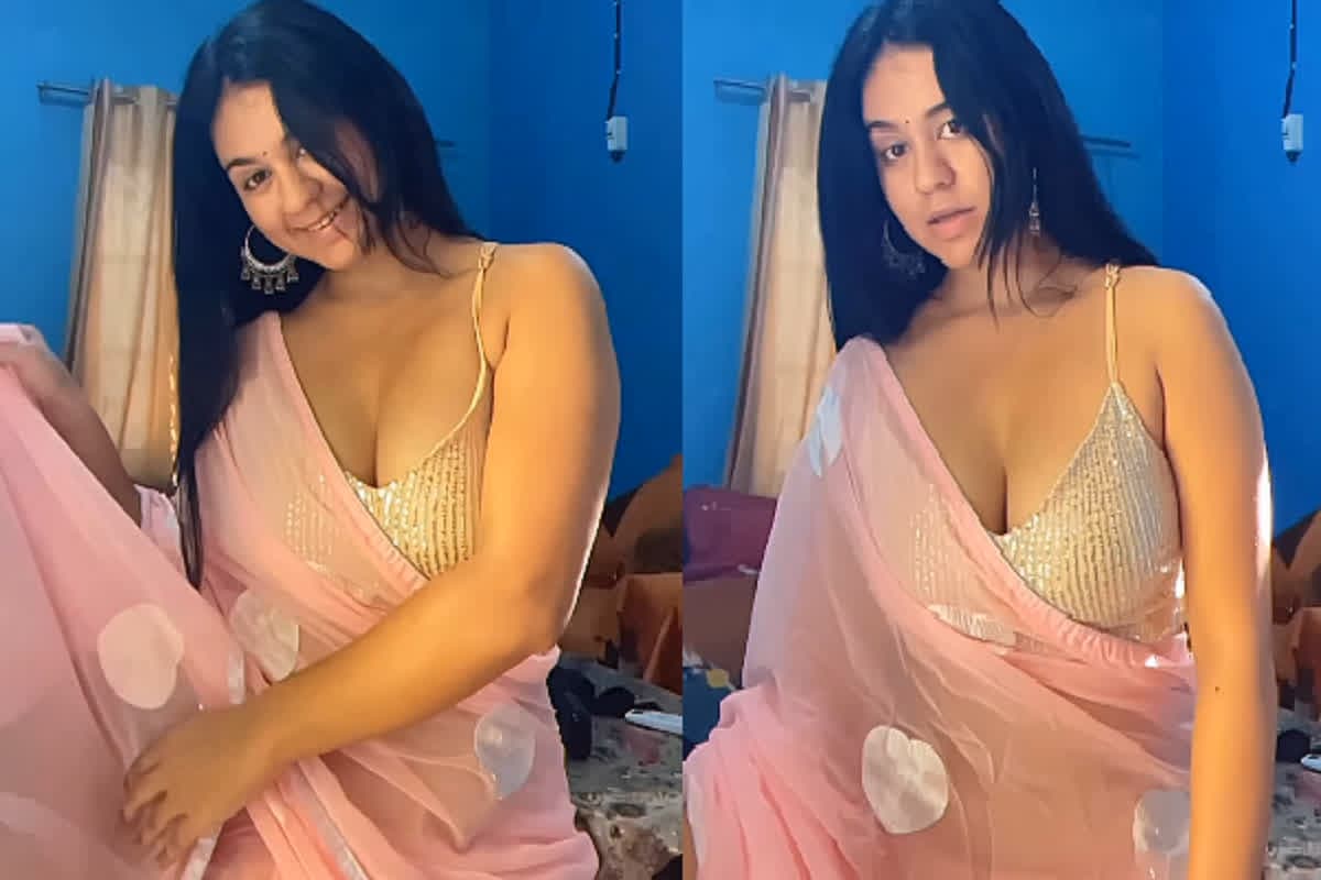 Indian Model Sexy Video: बंद कमरे में भाभी ने दिखाई सेक्सी अदाएं, डीपनेक ब्लाउज में फ्लॉन्ट किया कर्वी फिगर, वीडियो देख मचल उठा फैंस का दिल