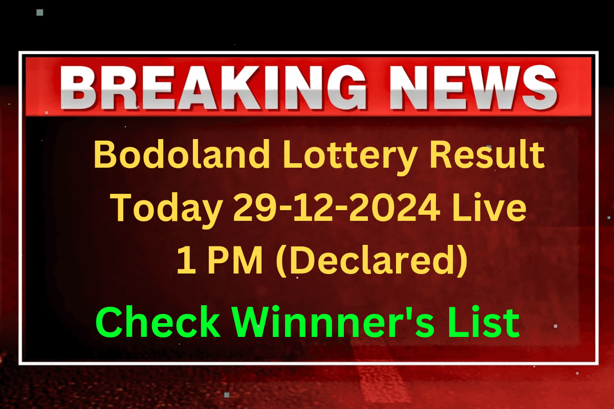 LIVE | Bodoland Lottery Sambad Result Today 29-12-2024: Sunday Lucky Draw At 1 PM (OUT) Check Full Winners List