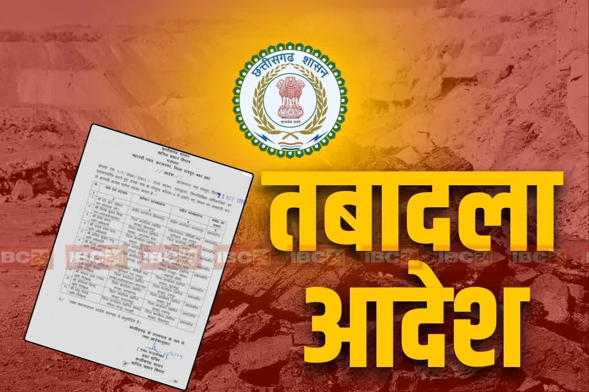 CG Mining Department Transfer-Posting List: प्रदेश के खनन विभाग में बड़े पैमाने पर तबादला.. बदले गए जिला स्तर के अधिकारी, देखें पूरी लिस्ट