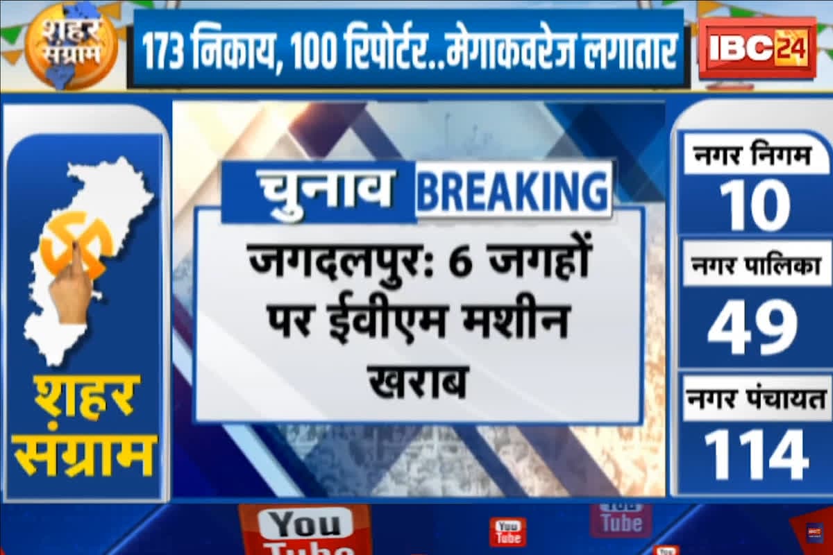 Jagdalpur Nagar Nigam Election :जगदलपुर के मतदान के दौरान इन इलाकों में ईवीएम खराब, मतदाताओं की लगी लम्बी कतार
