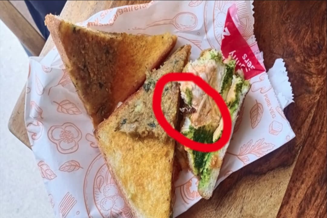 Cockroach Found in Sandwich: सैंडविच में निकला कॉकरोच, ग्राहक का फूटा गुस्सा, कर दी खाद्य विभाग से शिकायत