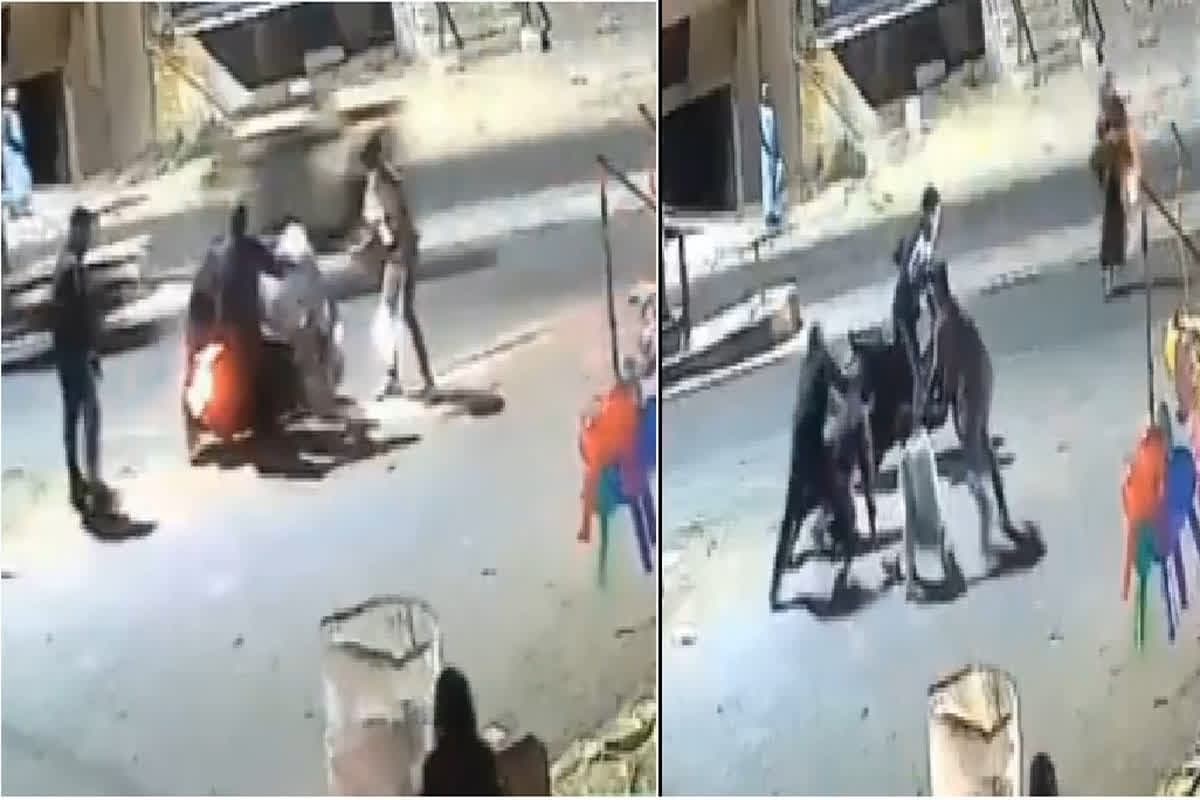Loot Ka Live Video: आंखों में मिर्ची पाउडर डालकर सर्राफा व्यापारी से लूट, बीच सड़क पर दिया गया वारदात को अंजाम, देखें वीडियो