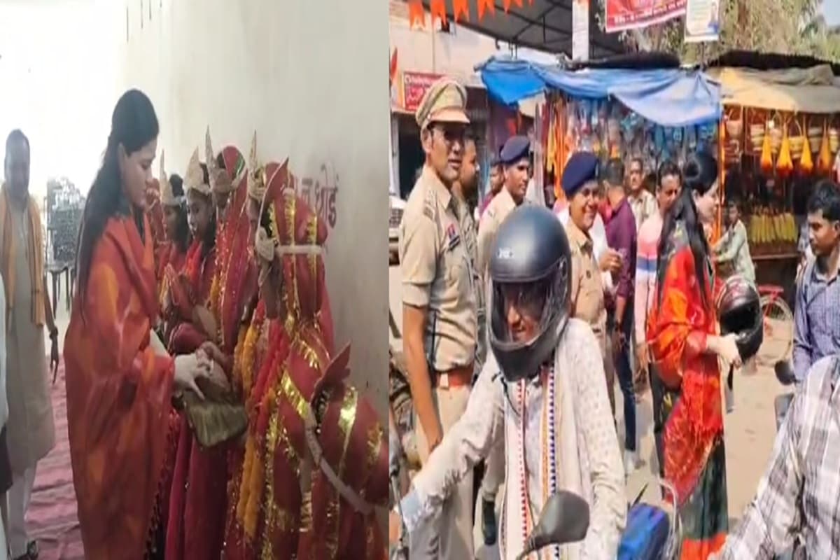 SP Ankita Sharma: मां चंद्रहासिनी के दरबार पहुंची एसपी अंकिता शर्मा, मंदिर आए श्रद्धालुओं को बांटे हेलमेट, सड़क सुरक्षा के प्रति किया जागरूक