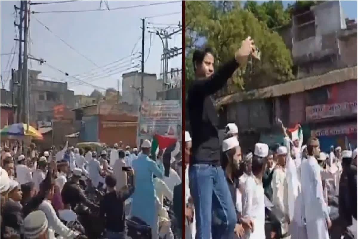 Saharanpur Viral Video: ईद की नमाज के बाद लोगों ने लहराए फिलिस्तीन के झंडे, सड़क पर जमकर की नारेबाजी, अब वायरल हो रहा वीडियो