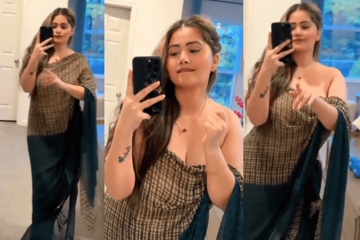 Desi Bhabhi Without Bra Sexy Video: बिना ब्रा पहने रील बना रही थी भाभी, अचानक खिसक गया पल्लू, वायरल हो गया वीडियो