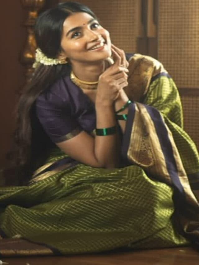 Pooja Hegde Desi Look : ग्रीन साड़ी में बला की खूबसूरत लगी एक्ट्रेस पूजा हेगड़े, देखें खूबसूरत तस्वीरें