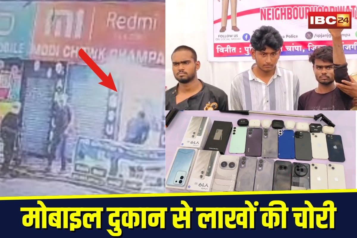 Janjgir-champa News: मोबाइल दुकान से लाखों की चोरी, CCTV से पकड़े गए 5 आरोपी, 24 घंटे में पुलिस का बड़ा खुलासा