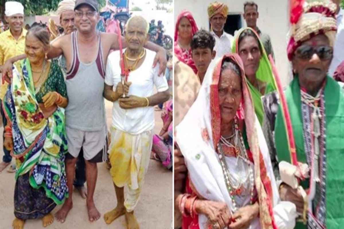 Unique wedding : 95 का दूल्हा 90 की दुल्हन…70 साल तक लिव-इन में रहने के बाद कपल ने रचाई शादी, पोते-पोतियों ने भी देखा अनोखा विवाह