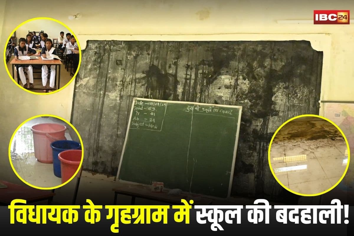Mohla Manpur News: विधायक के गृहग्राम में स्कूल की बदहाली! दो साल में ही 1.20 करोड़ की बिल्डिंग हुई जर्जर, छत से टपक रहा पानी