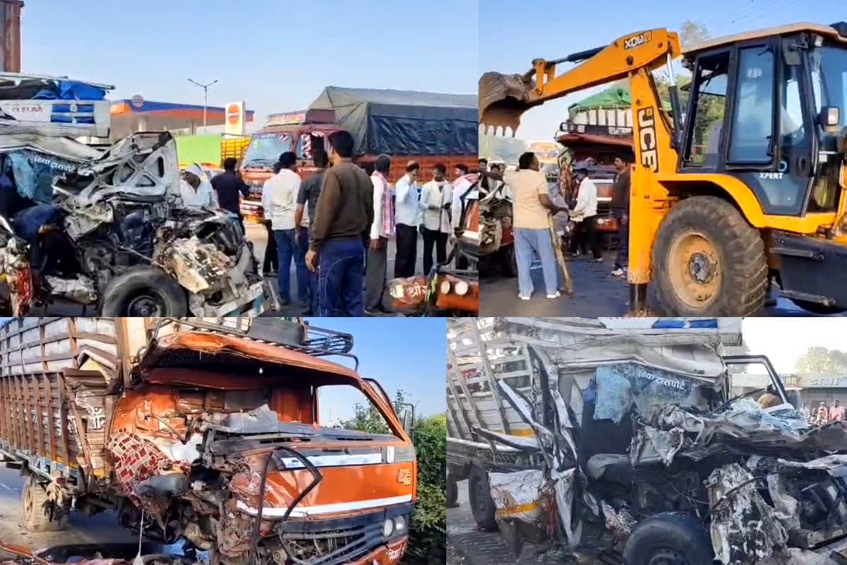 Khargone Accident News: खरगोन में दर्दनाक हादसा! मिनी ट्रक और पिकअप की भीषण टक्कर, दोनों चालकों की मौके पर मौत… कई लोग घायल