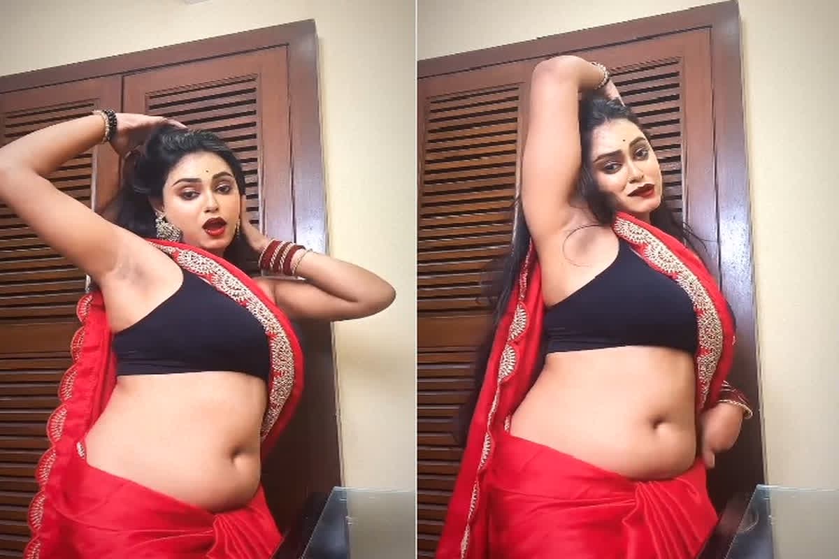 Sexy Video: बिना आस्तीन का ब्लाउज पहनकर देसी भाभी दिखाया सेक्सी अवतार, बदन की खूबसूरती देख आप भी हो जाएंगे घायल