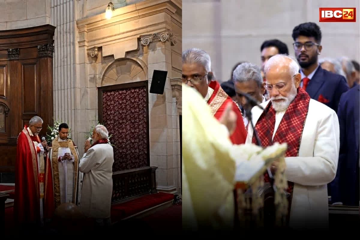PM Modi Christmas : क्रिसमस पर दिल्ली के कैथेड्रल चर्च ऑफ द रिडेम्पशन पहुंचे पीएम मोदी, सोशल मीडिया पर सभी को दीं शुभकामनाएँ, देखें खास तस्वीरें