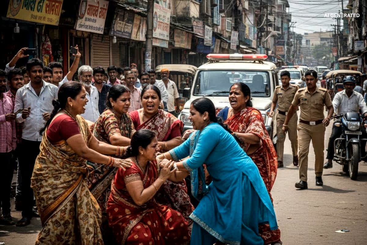 Bilaspur Woman Beaten : बीच सड़क पर चीखती रही महिला, बाकी महिलाओं ने मिलकर कर दिया बुरा हाल, पुरानी ठगी का सरेराह कर दिया हिसाब!