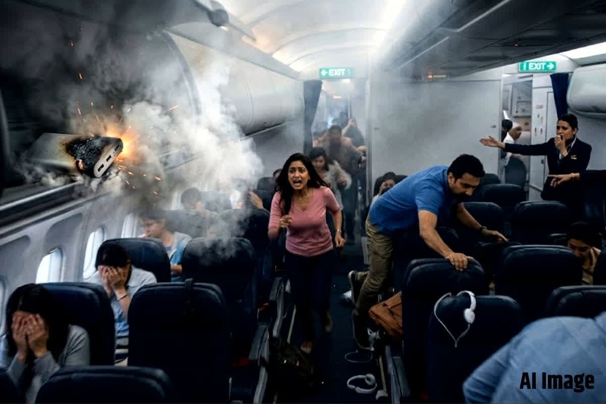 IndiGo flight power bank blast: फ्लाइट में अचानक ब्लास्ट हुआ ये डिवाइस, मची अफरा-तफरी… जान बचाने इधर उधर भागने लगे पैसेंजर, जानिए कैसे हुआ ये हादसा?