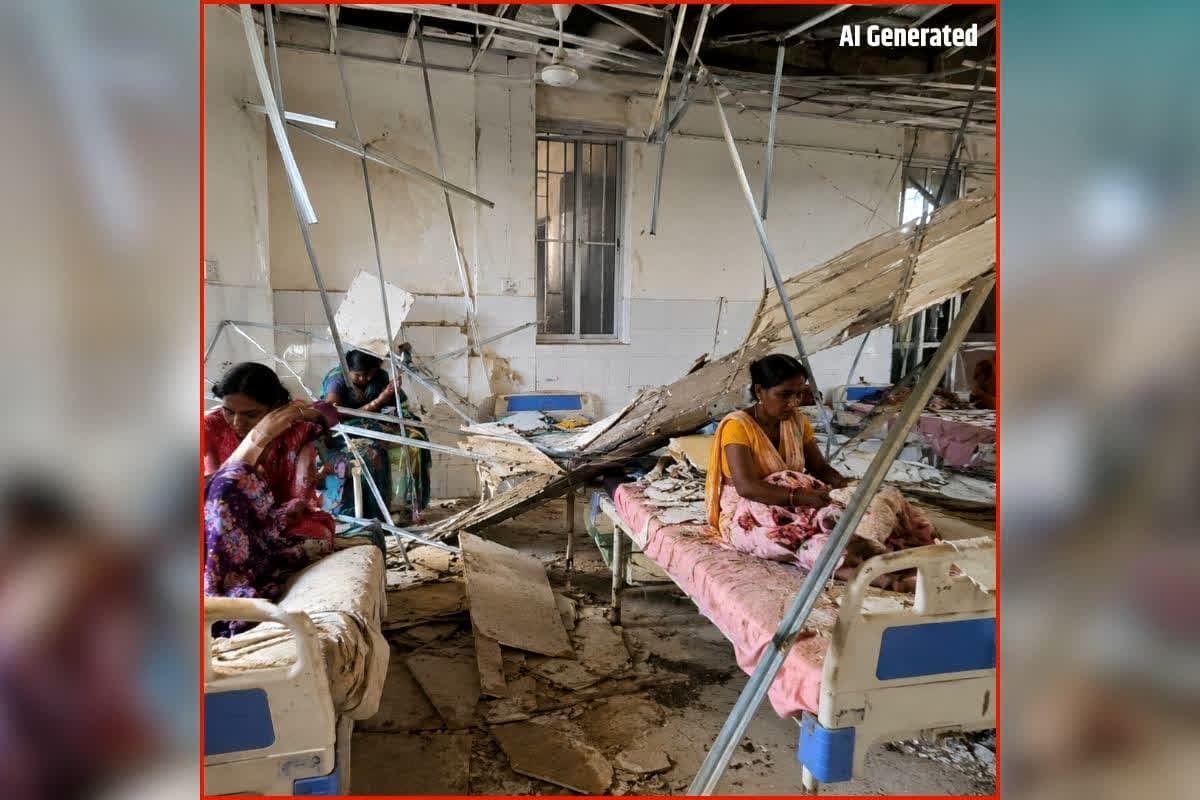 Bhind District Hospital Accident: जिला अस्पताल में खौफनाक मंजर, महिलाओं और नवजात बच्चों पर गिरा सीलिंग का मलबा, मची चीख-पुकार