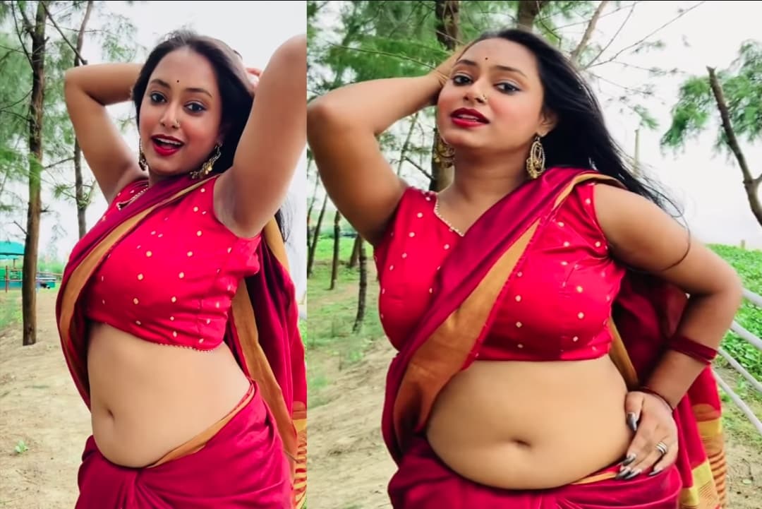 Indian Bhabhi Hot Sexy Video : लाल साड़ी में देसी भाभी ने बढ़ाया इंटरनेट का पारा.. चलाया अपनी सेक्सी अदाओं का जादू, वीडियो देख लोग कह रहे ‘वाह भाभीजी’