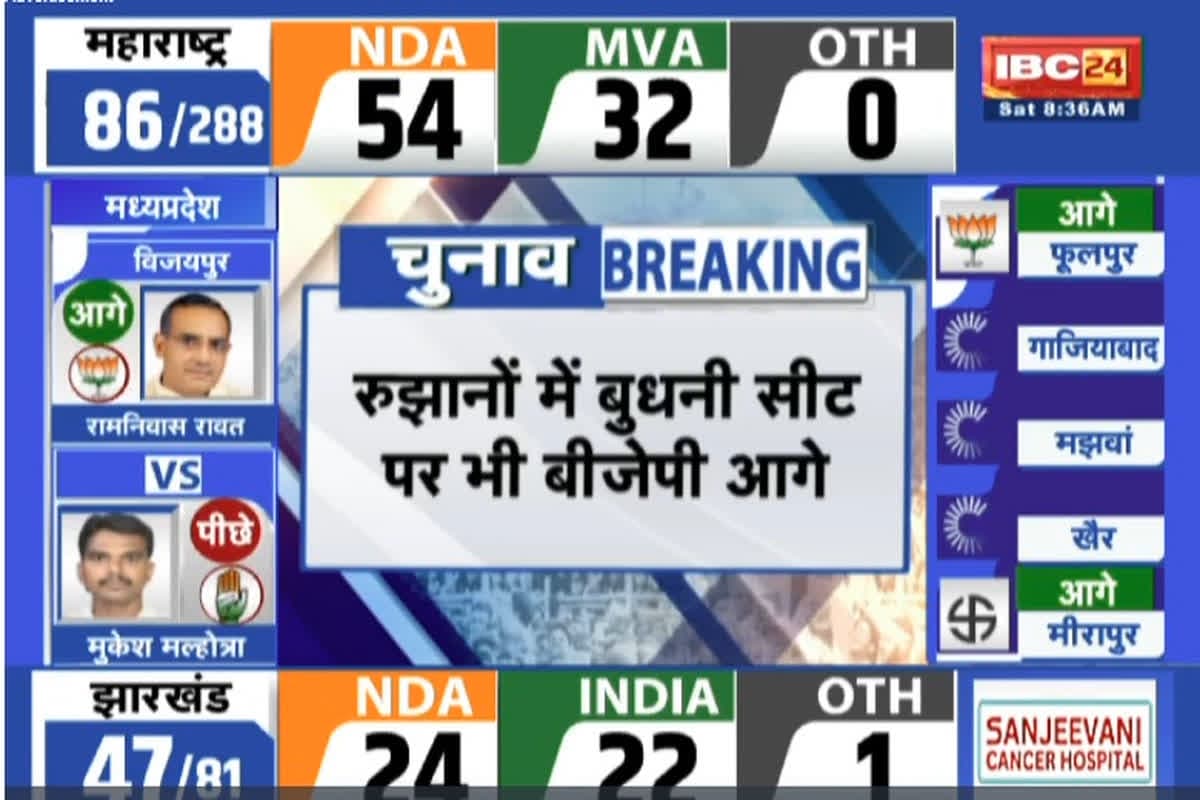MP By Election 2024 Result Live Update: पोस्टल बैलट में आगे चल रही ये पार्टी.. यहां देखें विजयपुर और बुधनी सीट का ताजा अपडेट
