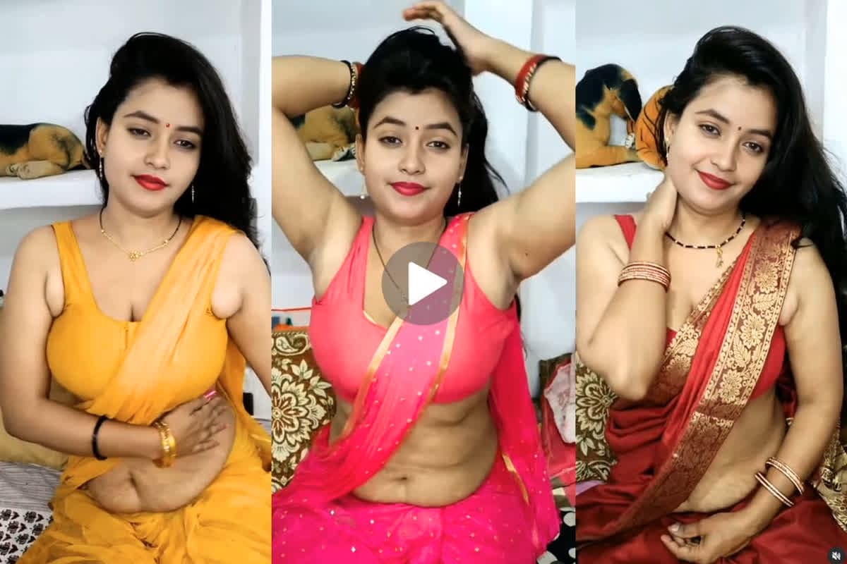 Desi bhabhi in saree and bra HD video: सुहागरात के इंतज़ार में बैठी इस हसीन देसी भाभी का वीडियो वायरल.. साड़िया बदल-बदल कर फैंस को कर रही घायल, आप खुद देखें