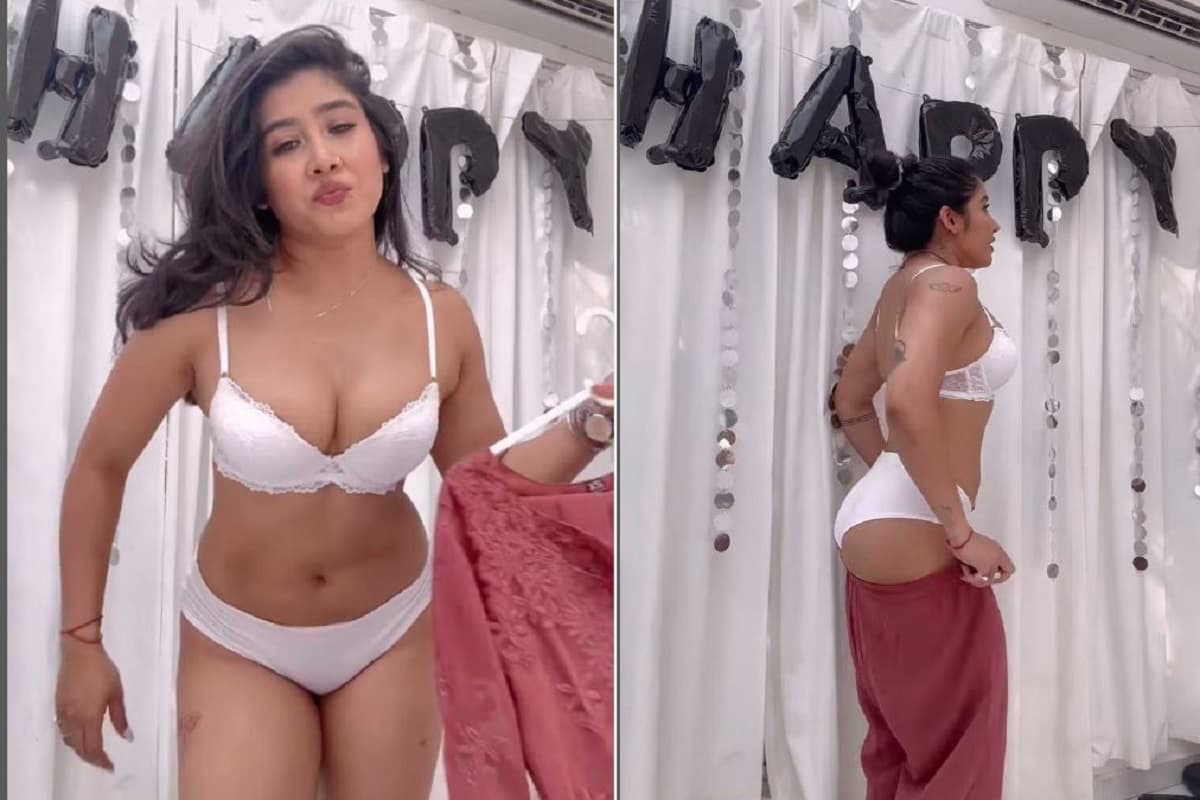 sexy video in a white bikini: सोफिया अंसारी ने व्हाइट बिकनी में शेयर किया सेक्सी वीडियो, कैमरे के सामने बदले पूरे कपड़े