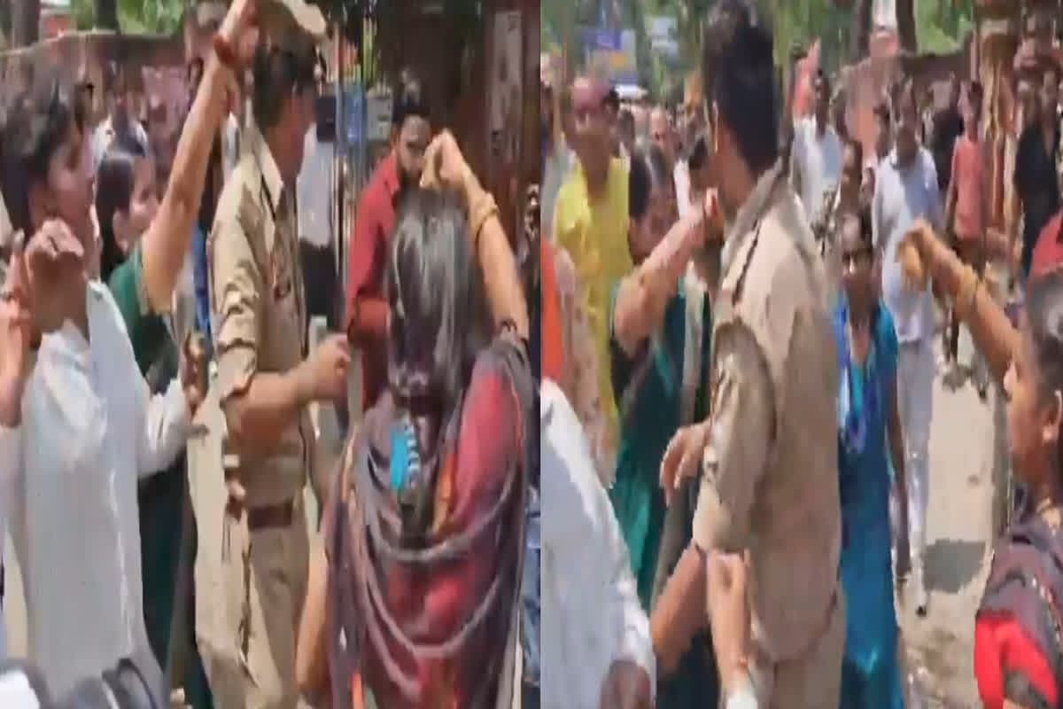 Misbehaves with UP Sub Inspector: दरोगा साहब की टोपी उतारी, चूड़ियां दिखाई.. प्रदर्शन करने आई महिलाओं पुलिस के साथ की अभद्रता, देखें वीडियो