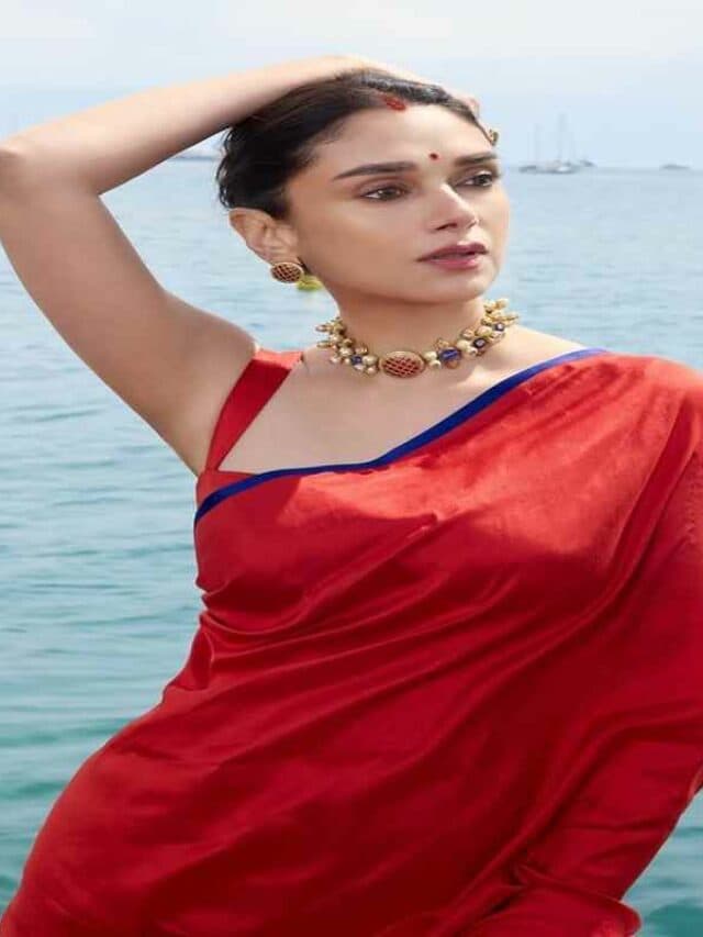 Aditi Rao Hydari Cannes Look: सुर्ख लाल रंग की साड़ी में पहने Cannes में पहुंची एक्ट्रेस, फैंस ने की जमकर तारीफ