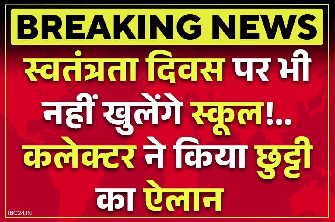 School Closed Collector Order: स्वतंत्रता दिवस पर भी नहीं खुलेंगे स्कूल!.. कक्षा 1 से 12 तक छुट्टी का आदेश, प्राइवेट स्कूल भी बंद रखने का फरमान