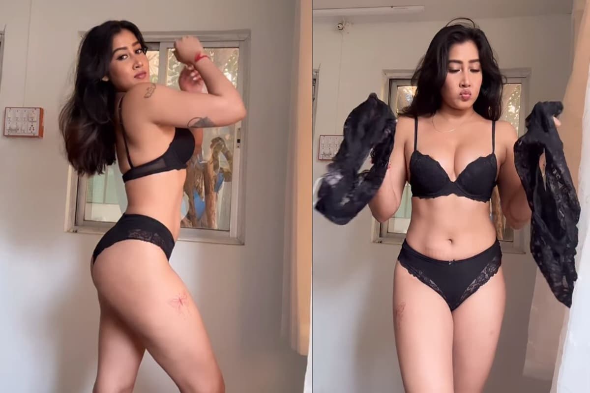 Viral Girl Ka Sexy Video: ब्लैक ब्रा-पैंटी में सोशल मीडिया एन्फ्लूएंसर ने दिखाई बदन की खूबसूरती, फैंस के छूट रहे पसीने
