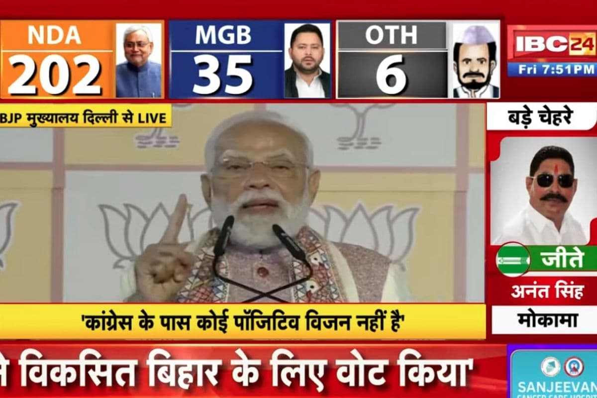 Bihar Chunav Result News: बिहार में अब कट्टा सरकार वापस नहीं आएगी.. NDA की जीत के बाद RJD और कांग्रेस पर पीएम मोदी करारा हमला, जानिए क्यों कही ये बातें