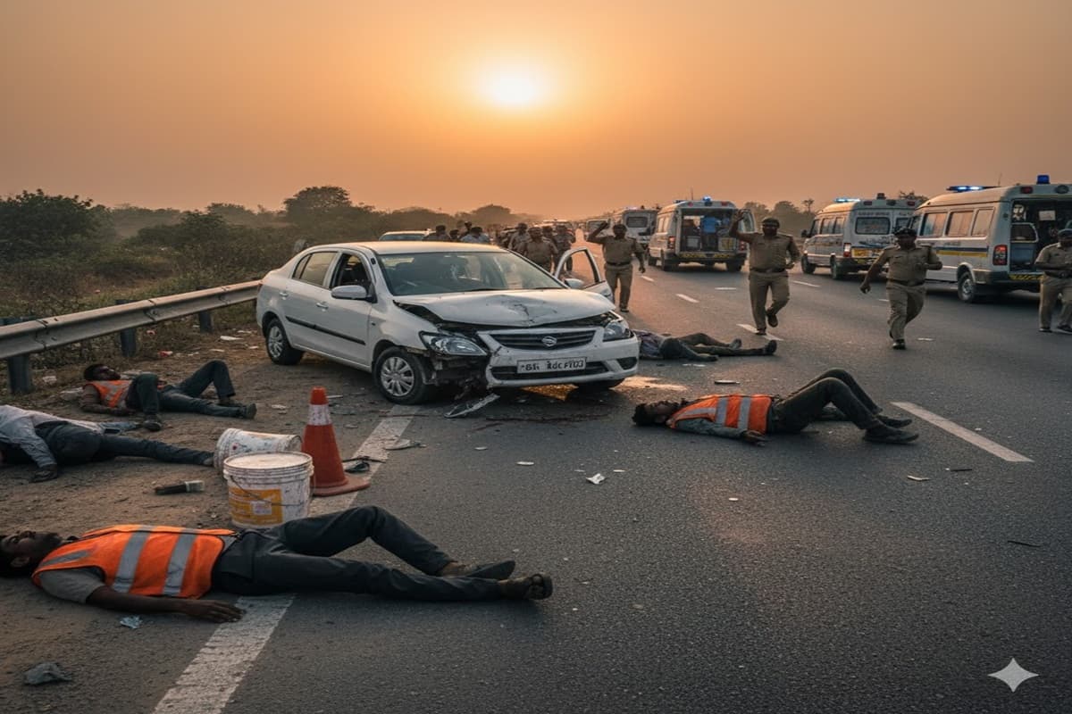 Jabalpur hit and run case: हाइवे पर काम कर रहे मजदूरों को कार ने कुचला, 20 से ज्यादा की हालत गंभीर