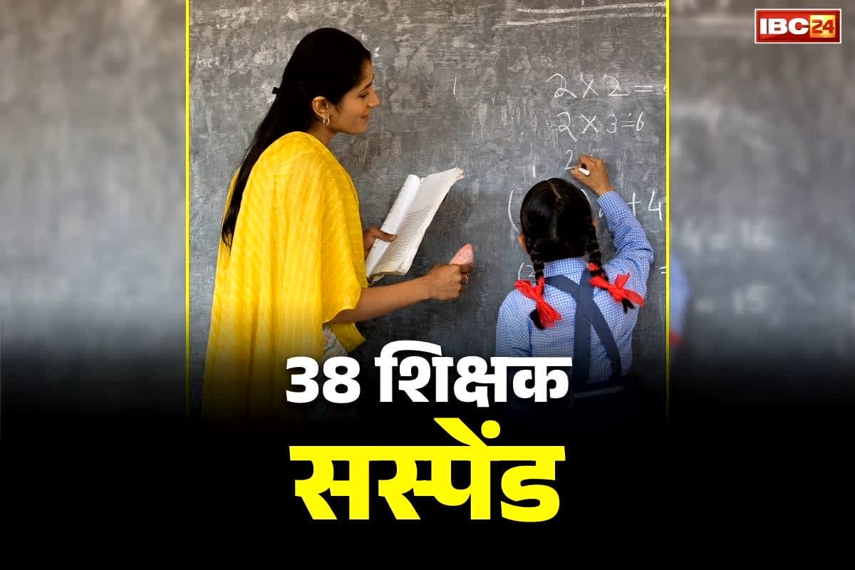 Chhattisgarh Teachers Suspended: छत्तीसगढ़ के इस जिले में 38 सरकारी शिक्षक एक साथ सस्पेंड.. शिक्षा विभाग के आदेश से मचा हड़कंप, जाने निलंबन की वजह