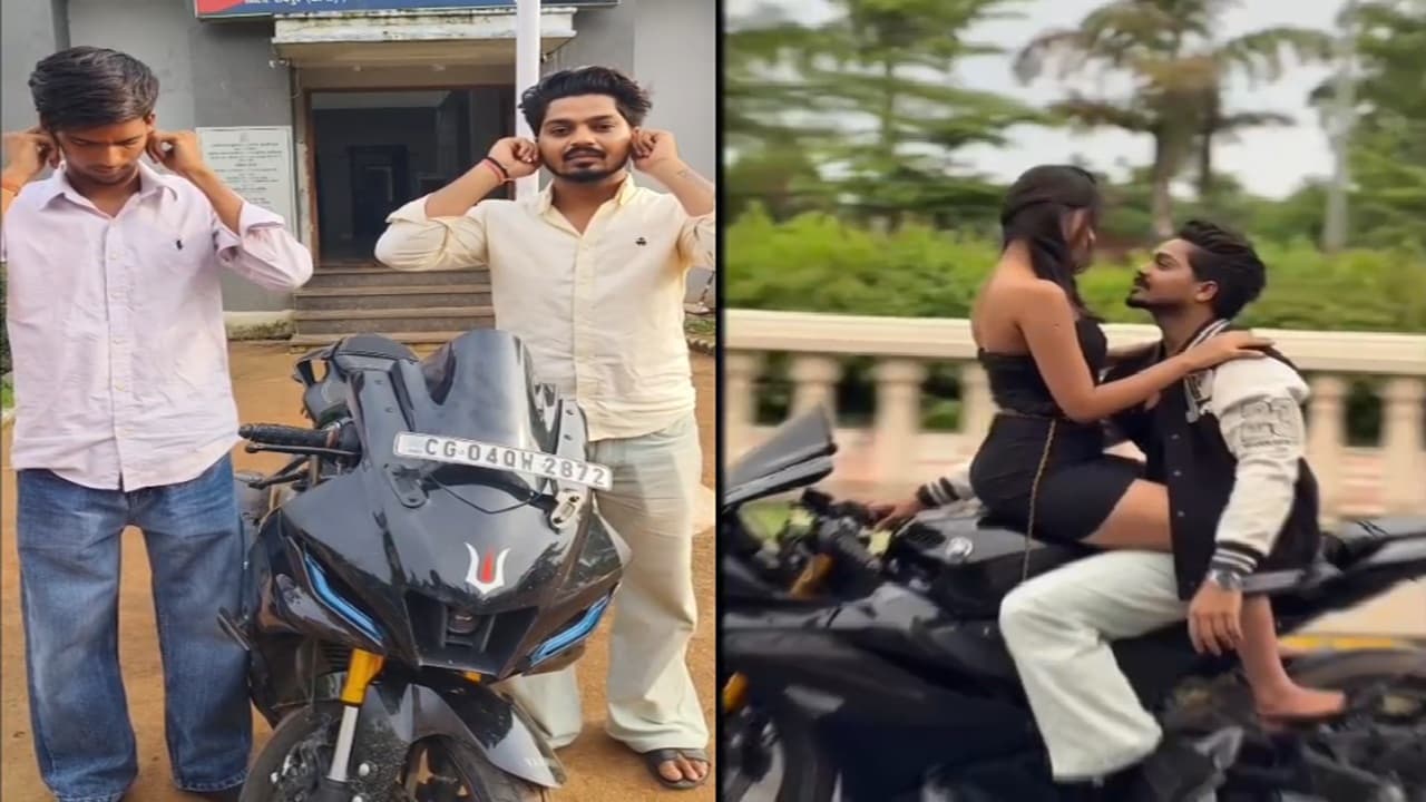 Raipur Viral Video: युवती को बाइक की टंकी पर उल्टा बिठाया.. फिर बीच सड़क जमकर की रोलबाजी, अब थाने में इस तरह हाथ जोड़ते दिखा स्टंट बॉय..