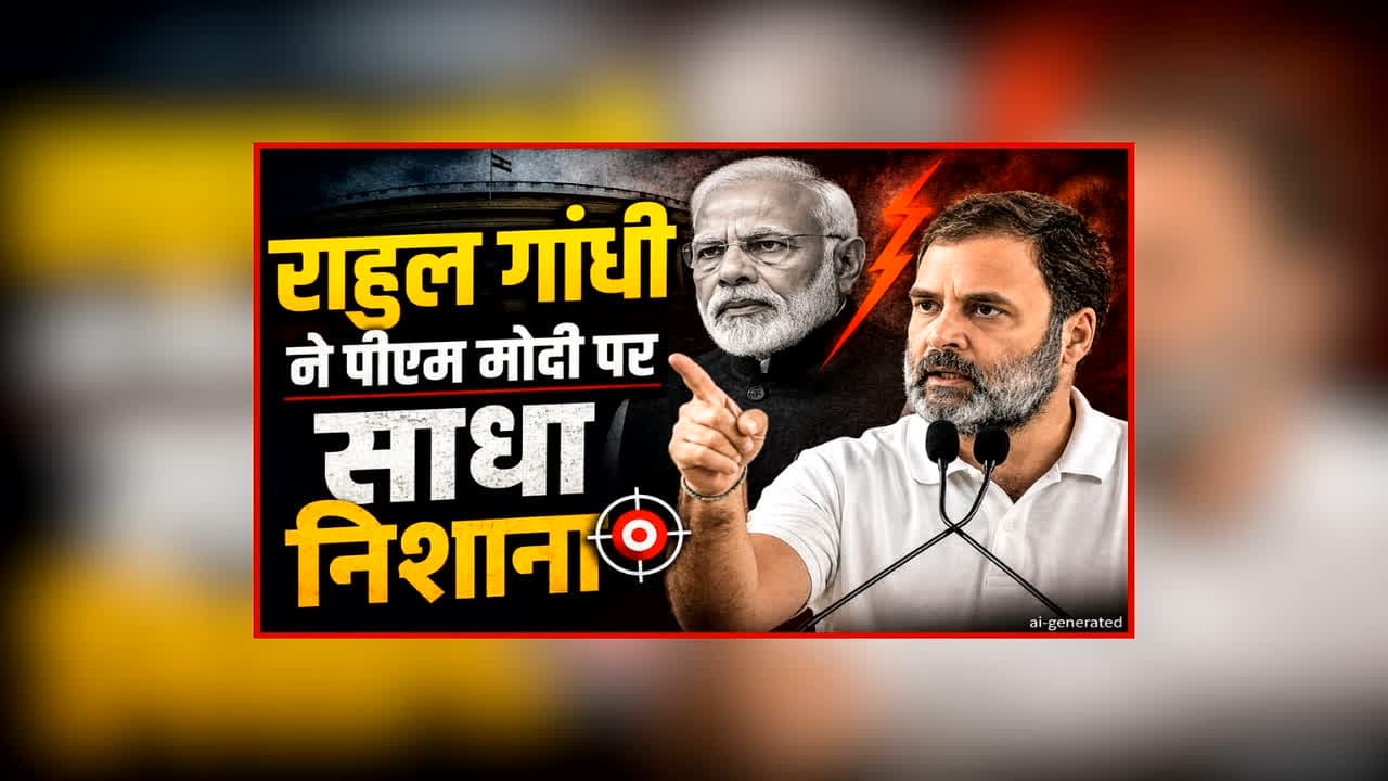 Rahul Gandhi Targets PM Modi/Image Credit: AI