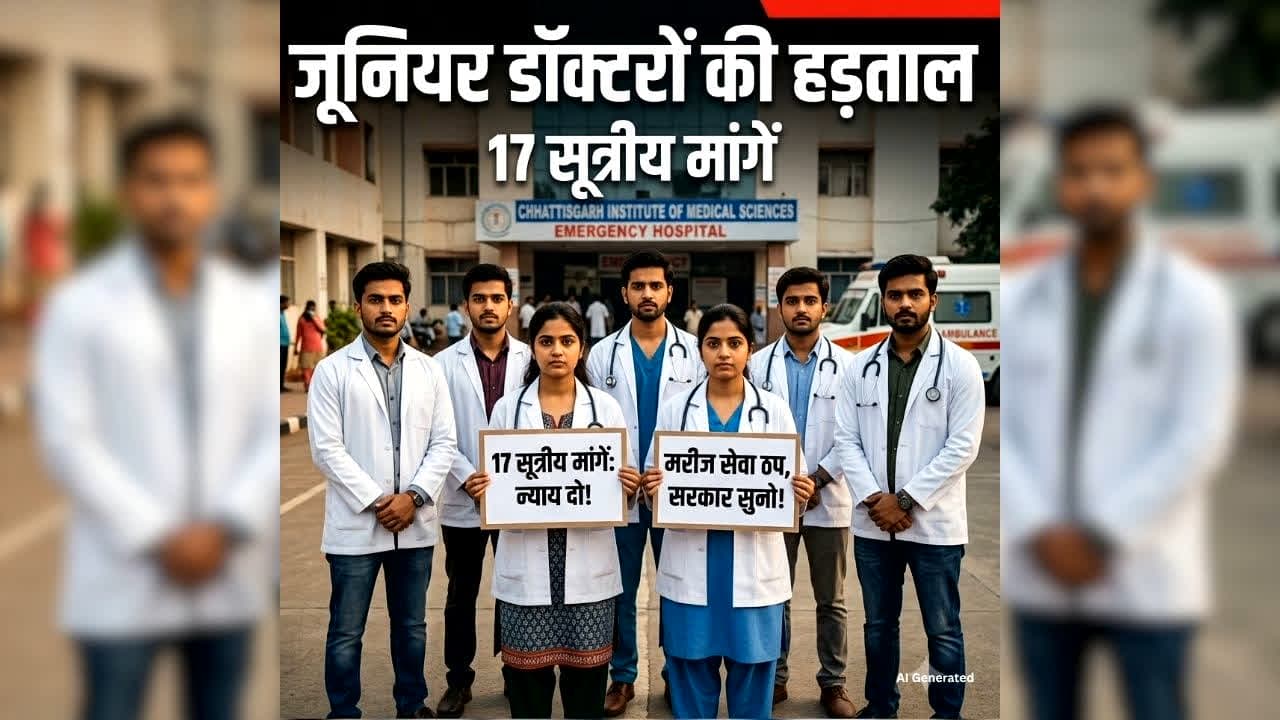 Chhattisgarh Junior Doctor Strike: छत्तीसगढ़ के जूनियर डॉक्टर्स ने किया हड़ताल का ऐलान, प्रदेशभर के अस्पतालों में लटकेगा ताला! जानिए क्या है एसोसिएशन की मांगे?