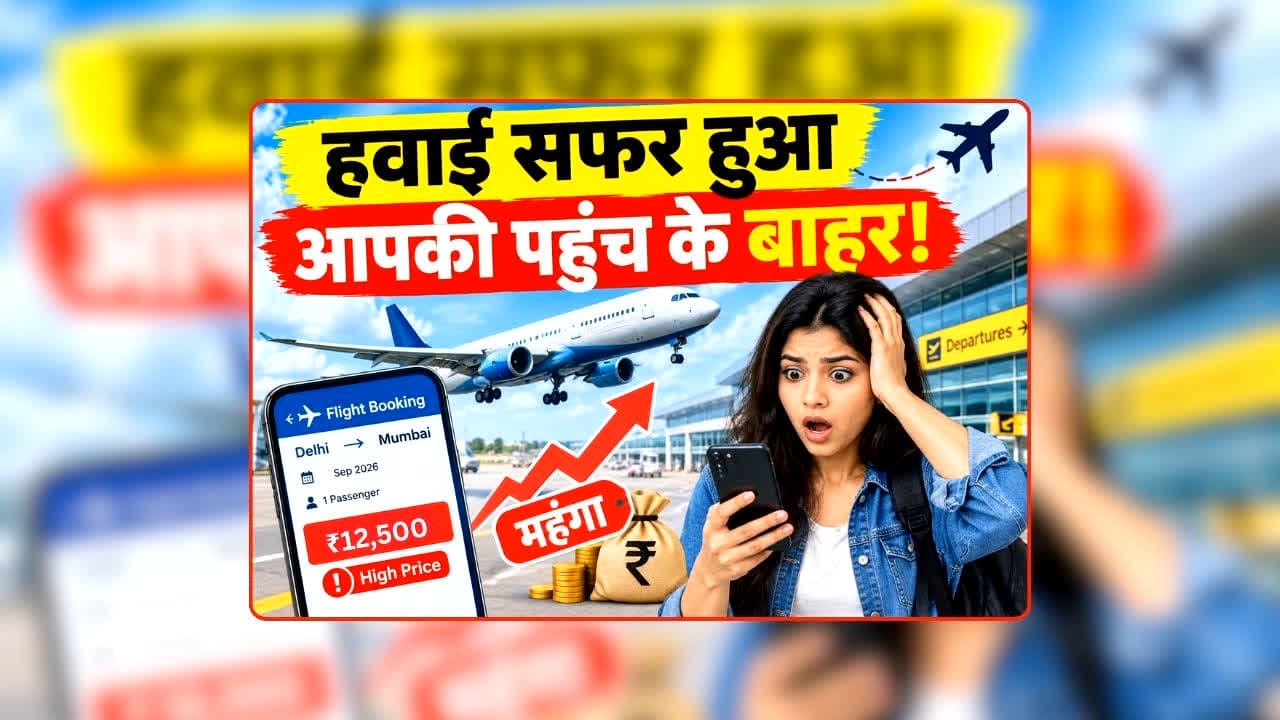 Flight Ticket Price Hike: त्योहारों में फ्लाइट से सफर करना पड़ेगा महंगा! हवाई टिकटों के दाम में भारी बढ़ोतरी, इन रूट्स पर किराए ने बिगाड़ा यात्रियों का बजट