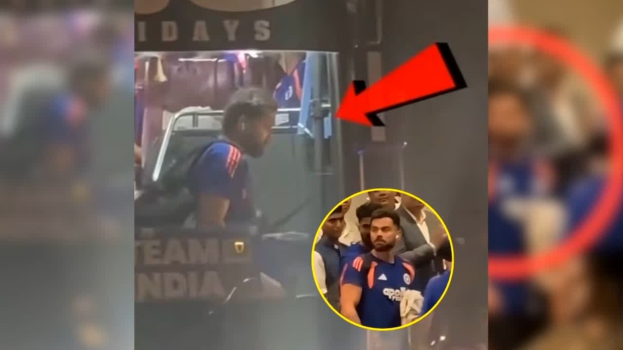 Rohit Sharma Slip Viral Video: बस से स्लिप होकर गिरे रोहित शर्मा, तो विराट का रिएक्शन देख हैरान रह गए फैंस, देखें वायरल वीडियो