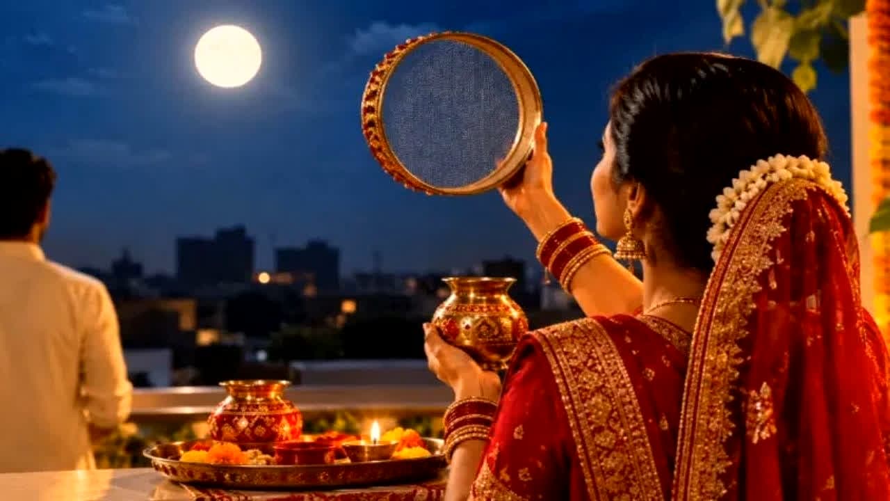Karwa Chauth 2026 Chand Time: Why does the moon appear late on Karwa Chauth? Find out the moonrise time and essential details regarding the rituals. | IBC24