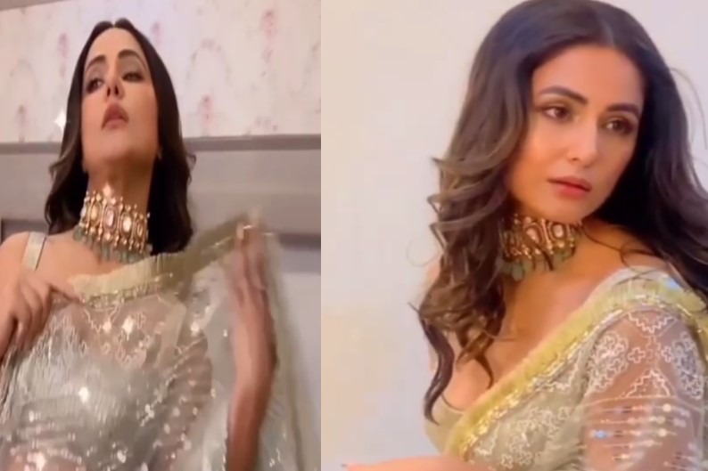 Watch Video: वायरल हुआ एक्ट्रेस हिना खान का वीडियो, साड़ी का पल्लू गिराकर दिखाए…