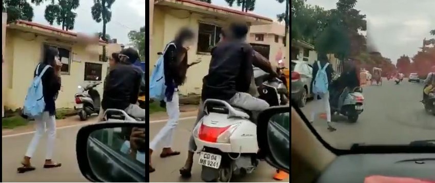 रायपुर में बीच सड़क मनचलों ने की युवती से छेड़छाड़, वीडियो वायरल होने के बाद हुए गिरफ्तार..देखें