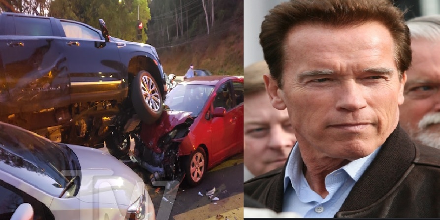 हॉलीवुड एक्टर अर्नोल्ड श्वार्जनेगर की कार का भीषण एक्सीडेंट, अभिनेता खुद चला रहे थे कार..  महिला घायल