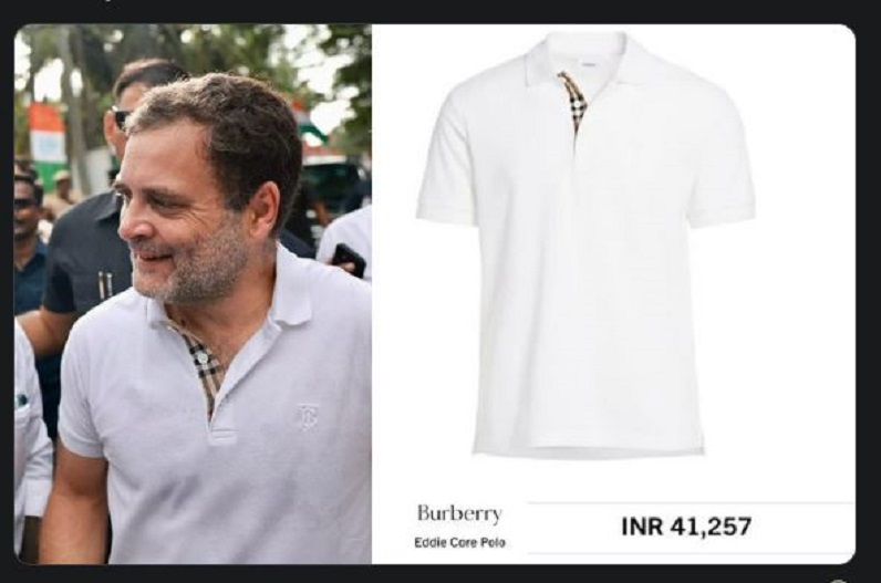 राहुल ने पहनी 41 हजार की टी-शर्ट! बीजेपी-कांग्रेस में छिड़ी बहस, आरोपों पर कहा- PM मोदी के 10 लाख सूट तक जाएगी बात