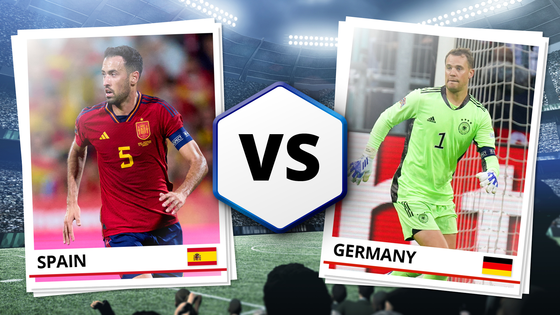 Spain vs Germany live streaming: Head-to-Head, prediction and lineups