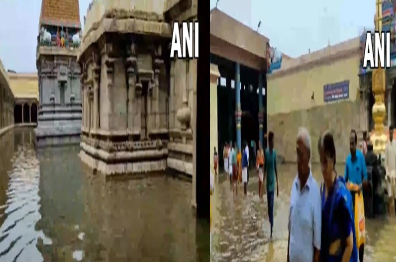 ठंड आ गई नहीं गई बारिश,सड़कों के बाद अब मंदिरों में भी घुसा पानी, बंद हुए स्कूल