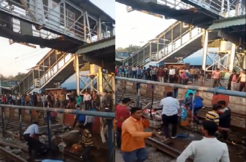 बड़ा हादसा: 60 फीट ऊंचे ब्रिज से ट्रेन की पटरी पर गिरे 20 लोग, 12 घायल, एक टीचर की मौत