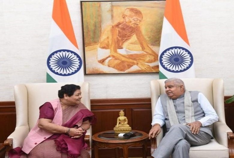 राज्यपाल अनुसुईया उइके दिल्ली दौरे पर, उपराष्ट्रपति जगदीप धनखड़ से ​की ​मुलाकात, इन मुद्दों पर की चर्चा